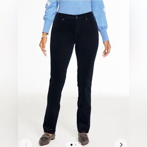 NWT Talbots STRAIGHT LEG STRETCH CORDUROY PANTS size 8 blue